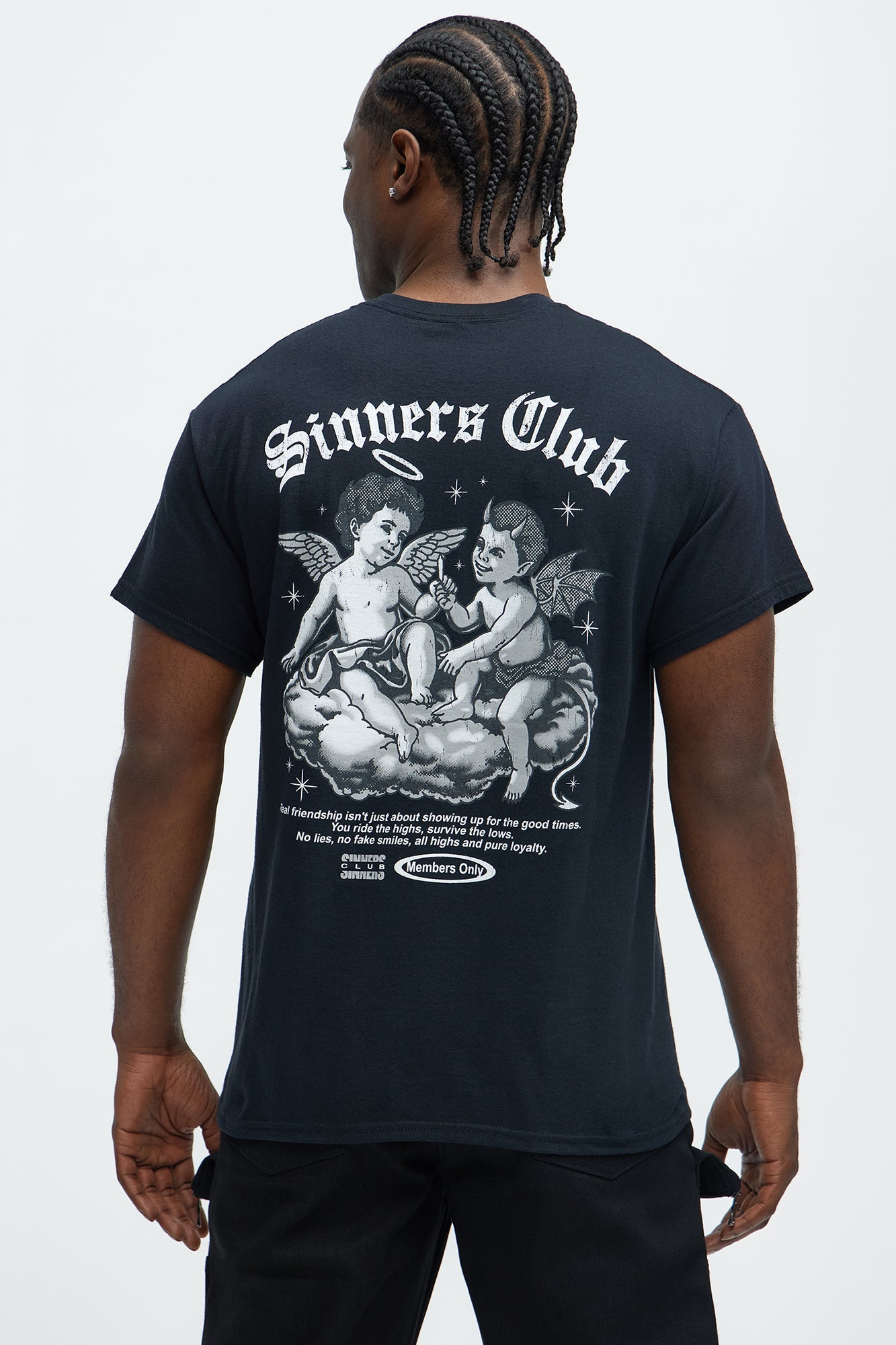 Sinners Club Member Short Sleeve Tee - Black