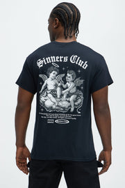 Sinners Club Member Short Sleeve Tee - Black
