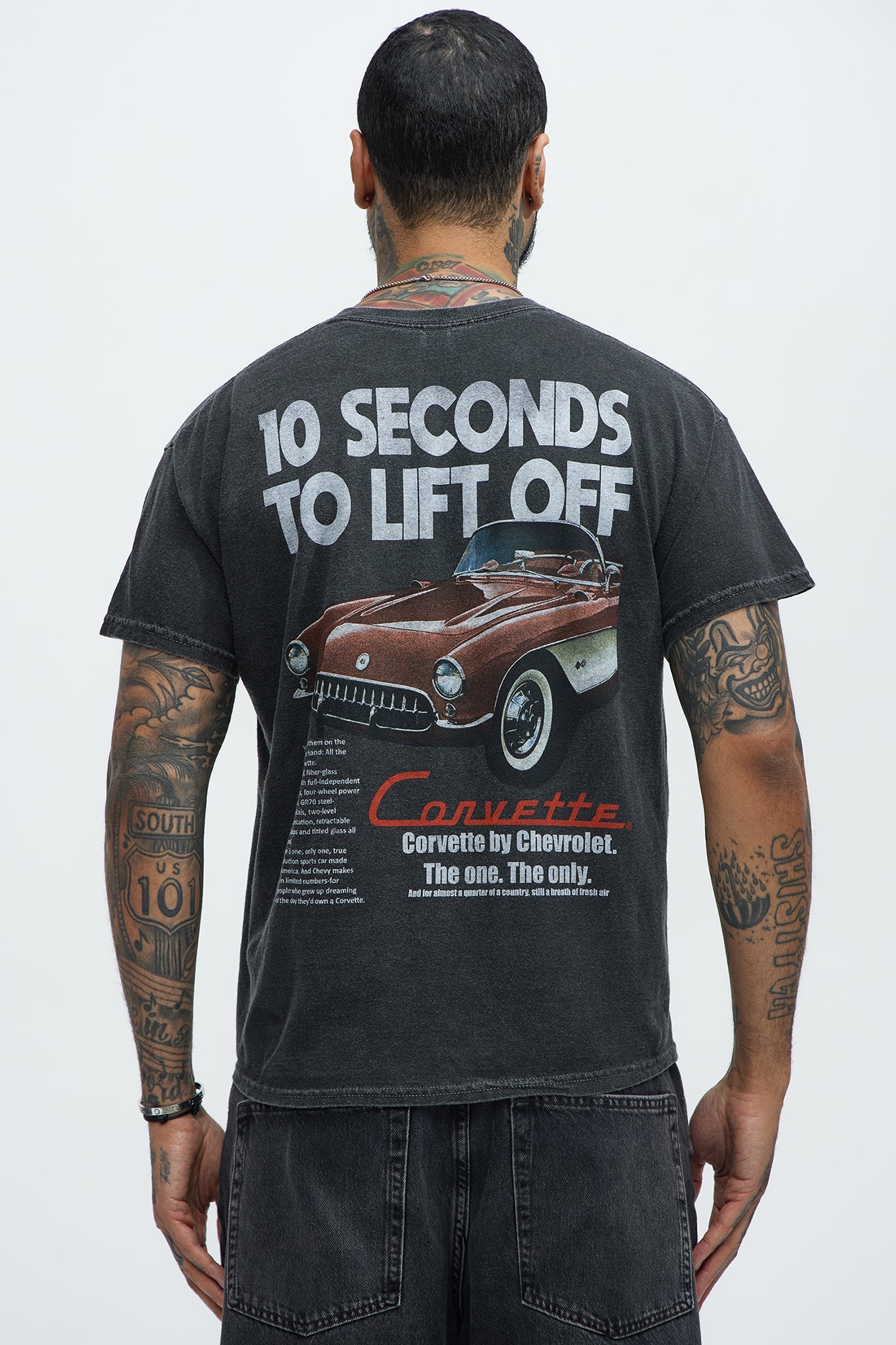 Chevy Corvette 10 Seconds Short Sleeve Tee - Black