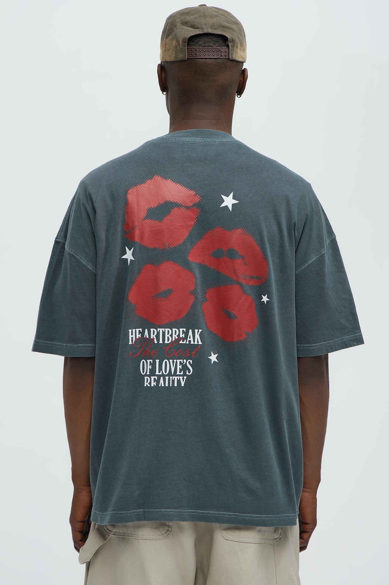Heartbreak The Cost Oversized Short Sleeve Tee - Grey