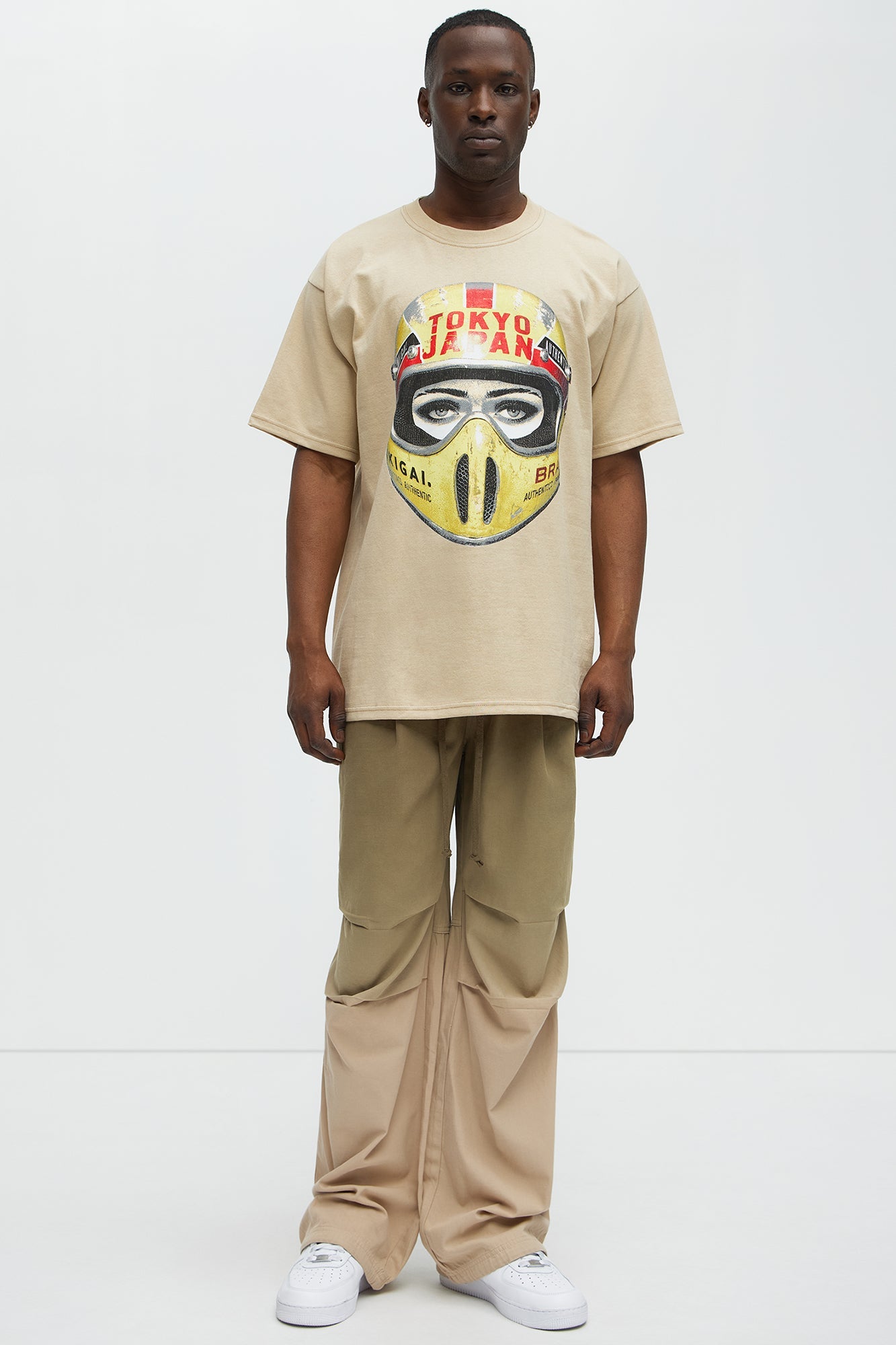 Tokyo Racing International Oversized Short Sleeve Tee - Sand