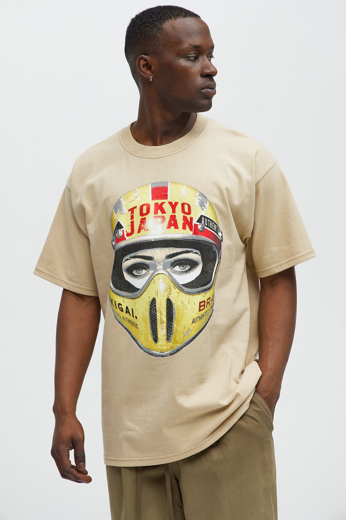 Tokyo Racing International Oversized Short Sleeve Tee - Sand