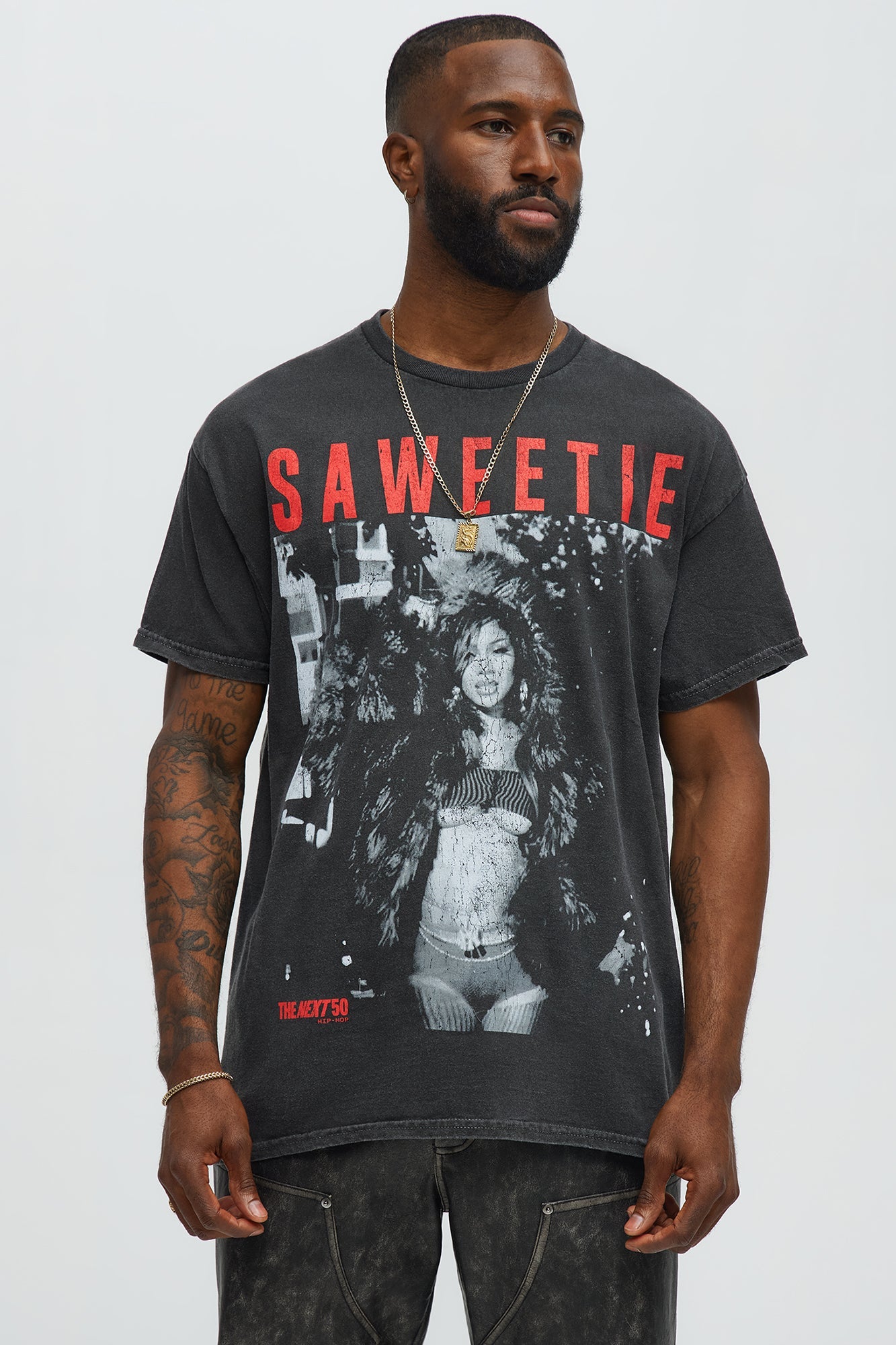 Saweetie My Type Short Sleeve Tee - Black