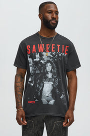 Saweetie My Type Short Sleeve Tee - Black