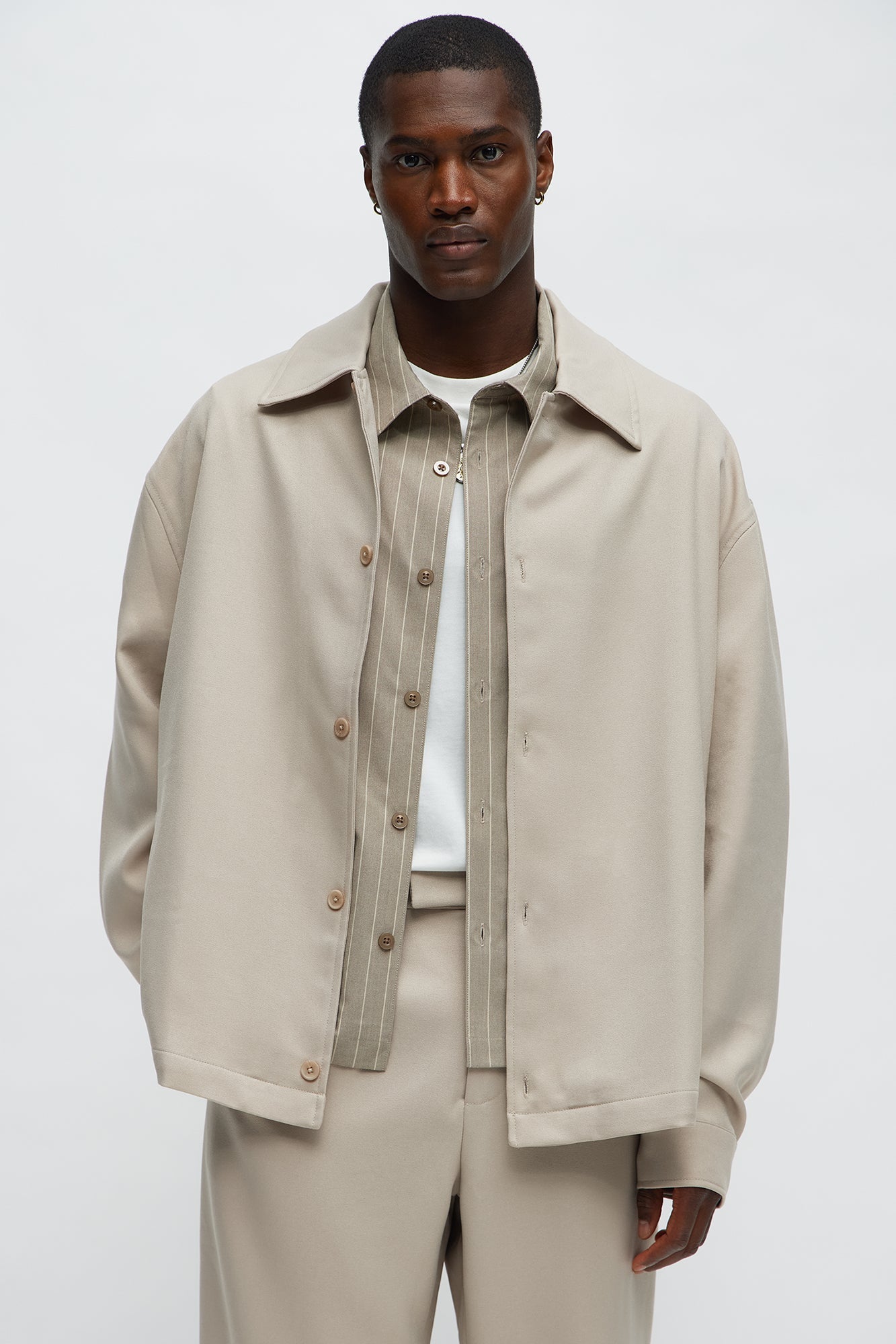 Relaxed Mara Overshirt - Tan