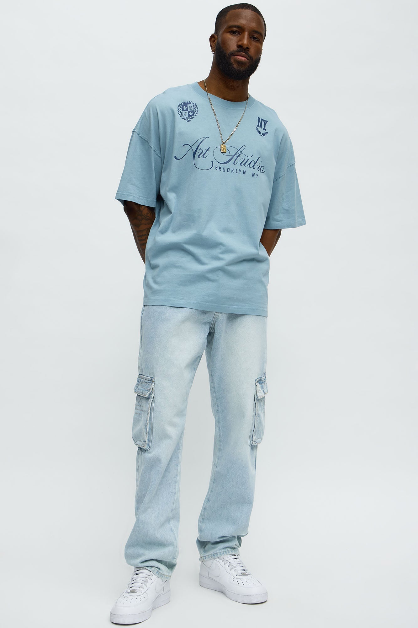 Art Studio Brooklyn Short Sleeve Tee - Light Blue