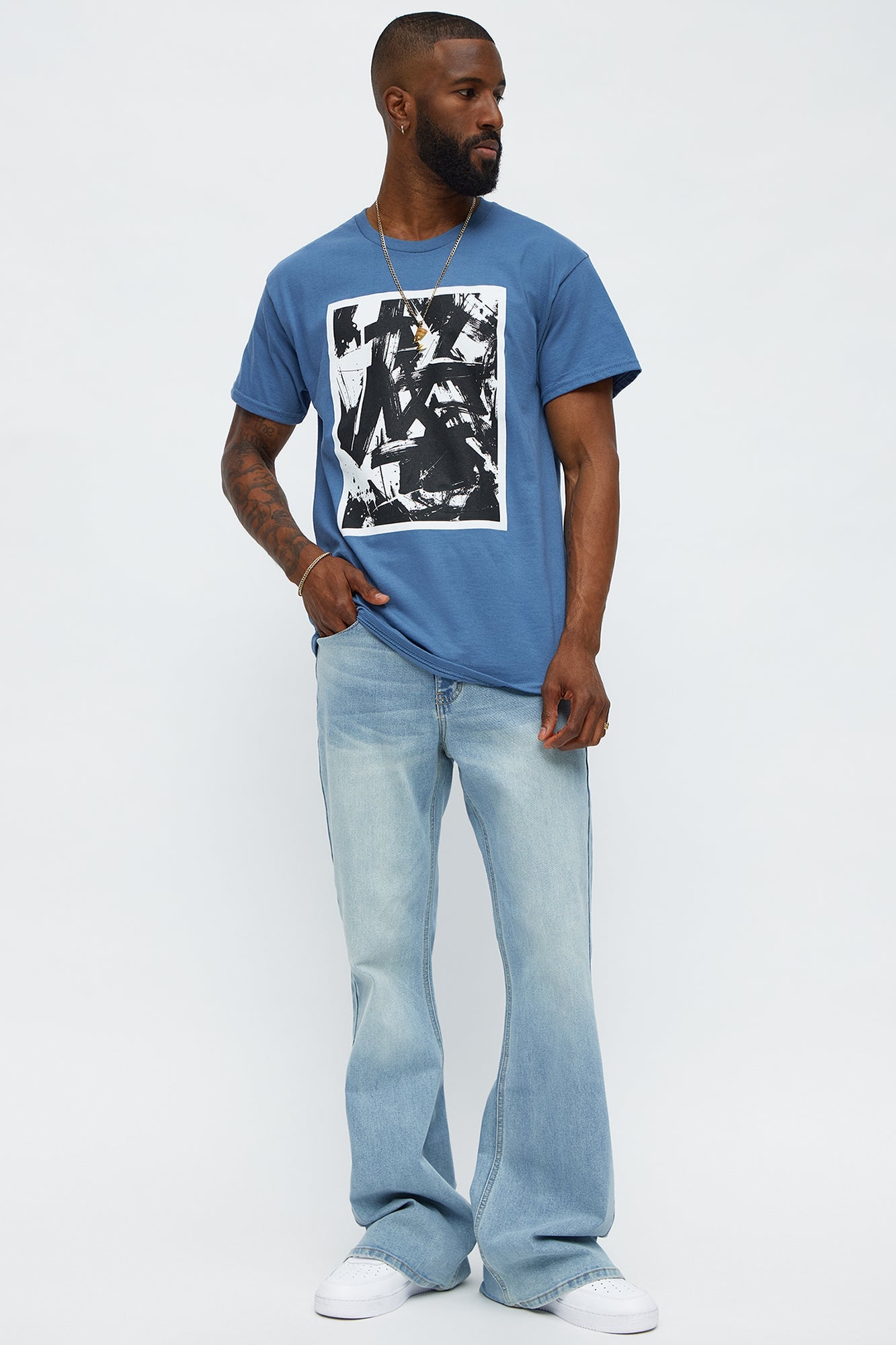 Technique Beats Power Short Sleeve Tee - Blue