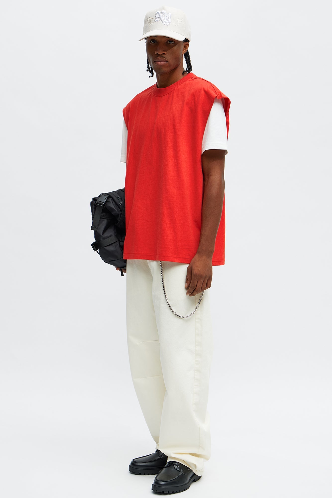 Relaxed Heavyweight Muscle Tee - Red