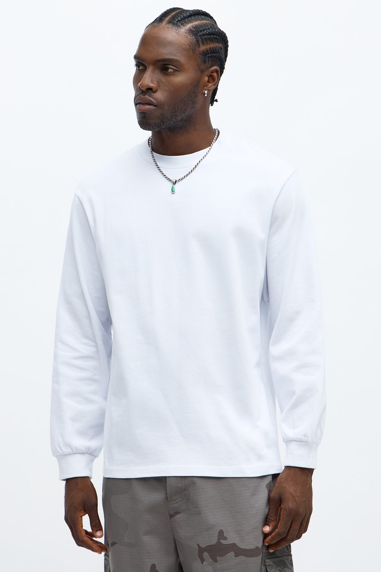 Oversized Heavyweight Long Sleeve Tee - White