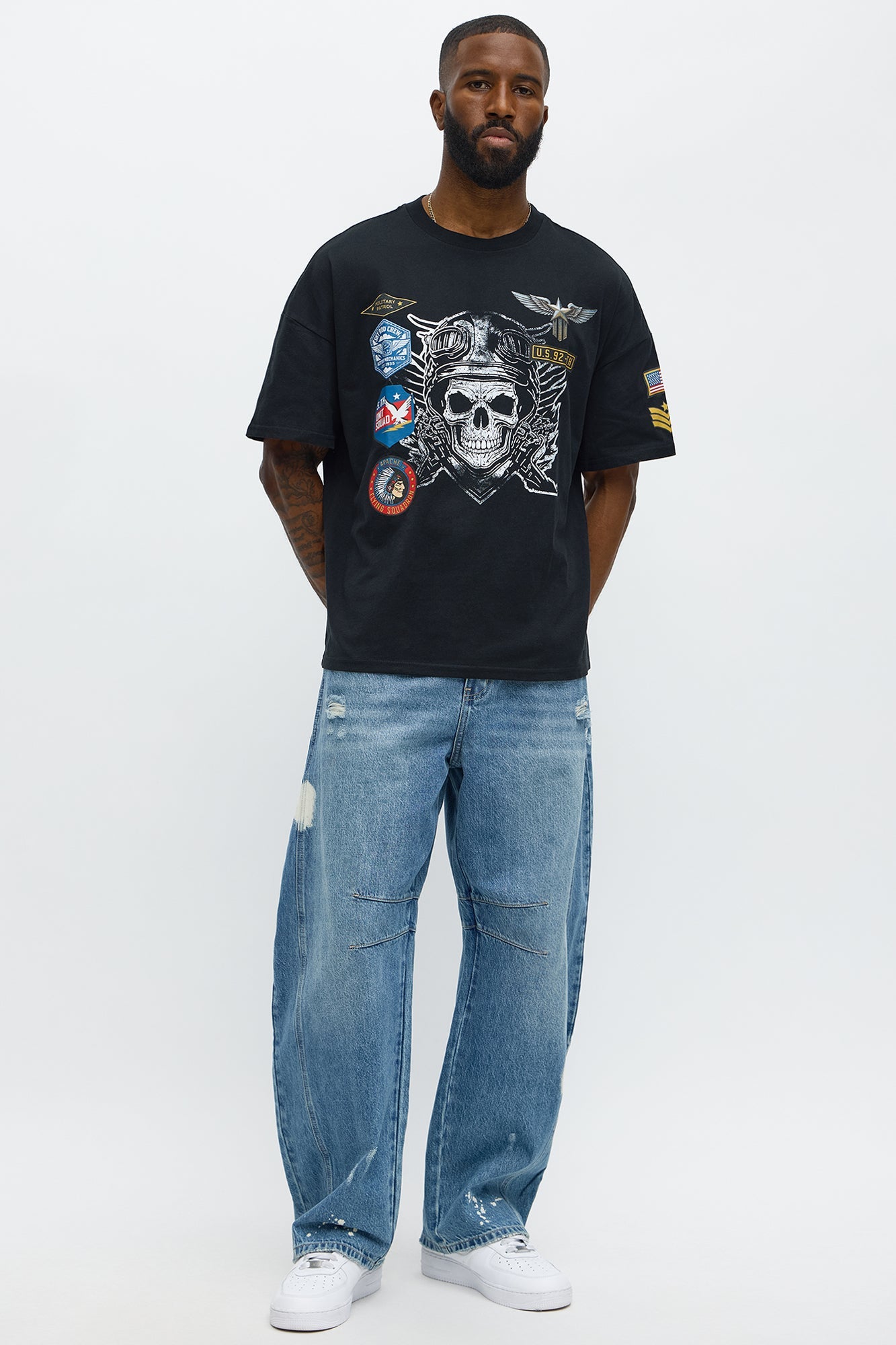 Airman Specialist Oversized Short Sleeve Tee - Black