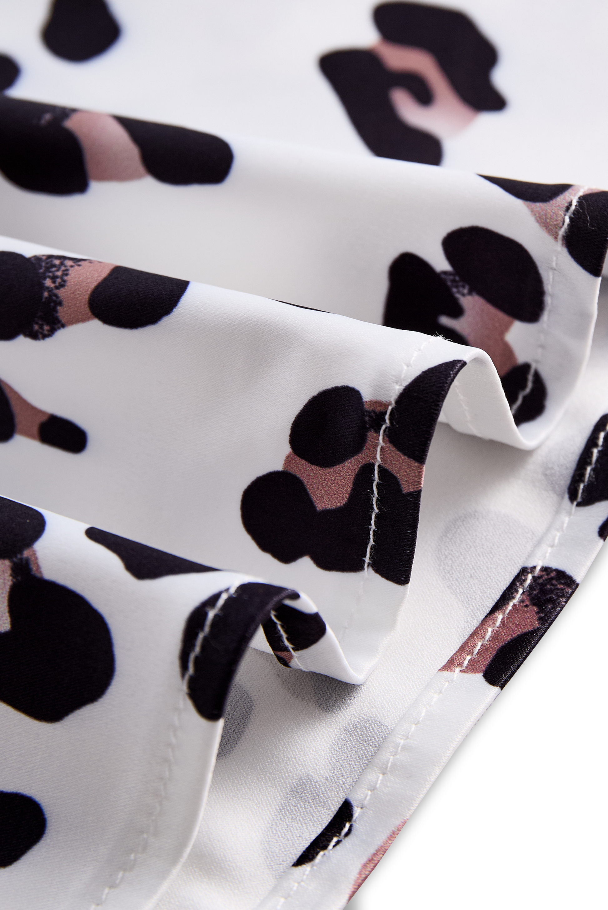 Leopard Print Deep V Halter Neck Top by Daily Drop Mart 