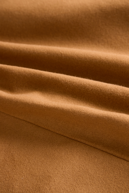 Daily Drop Mart Classic Camel Wool Belted Trench Coat 