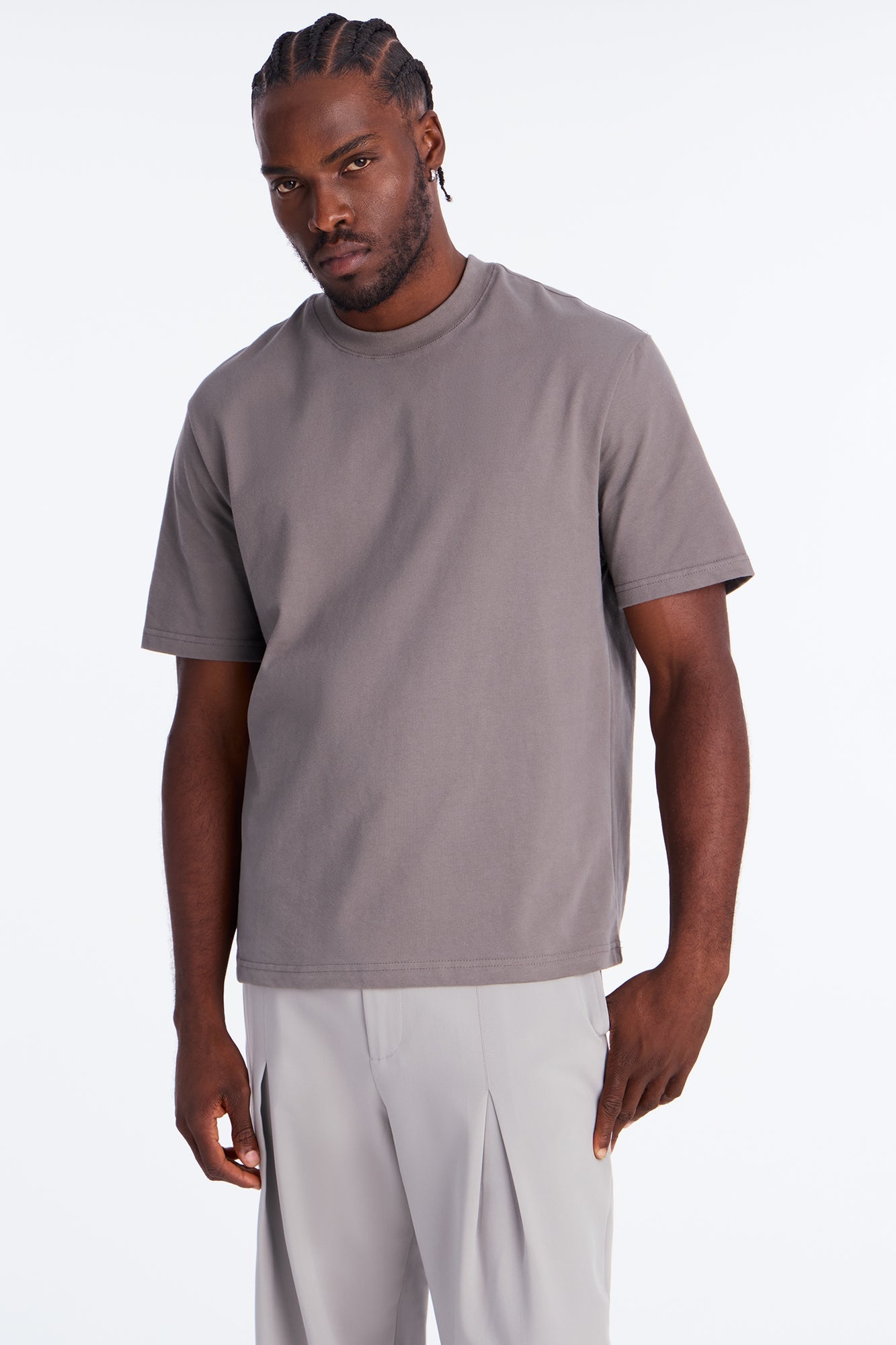 Relaxed Premium Midweight Tee - Dark Grey