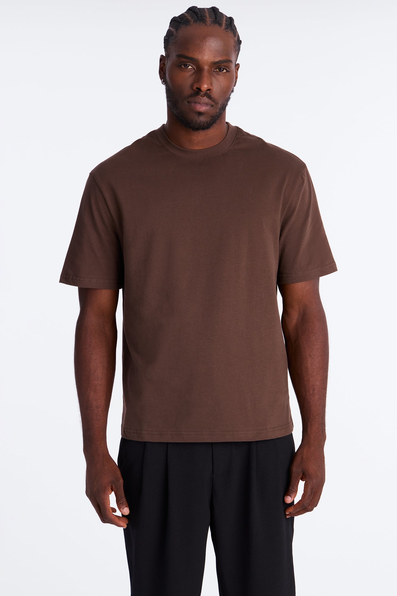 Relaxed Premium Midweight Tee - Brown
