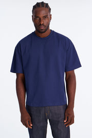 Boxy Premium Midweight Tee - Navy