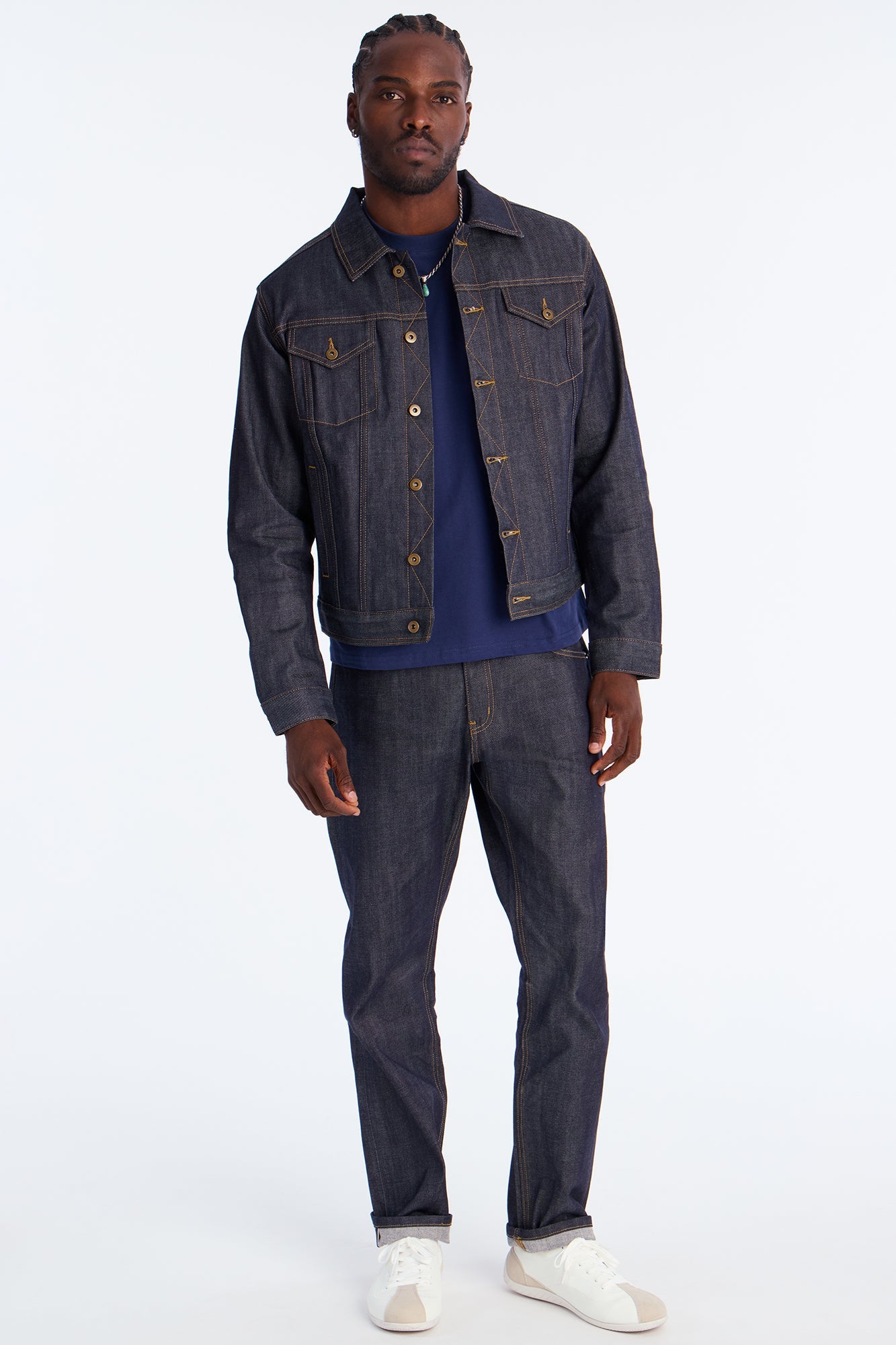 Boxy Premium Midweight Tee - Navy
