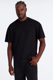 Boxy Premium Midweight Tee - Black