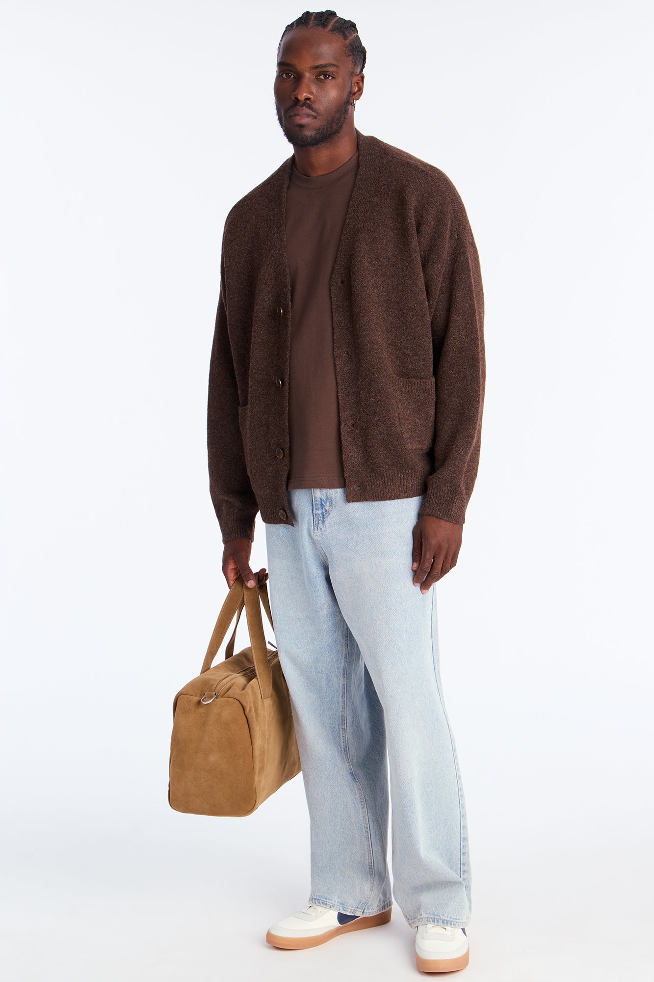 Boxy Premium Midweight Tee - Brown