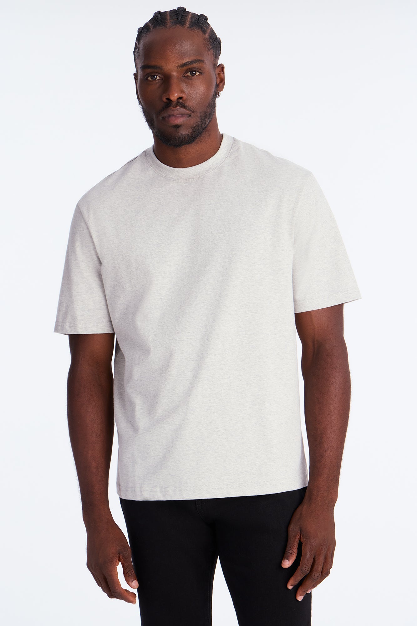 Relaxed Premium Midweight Tee - Heather Grey