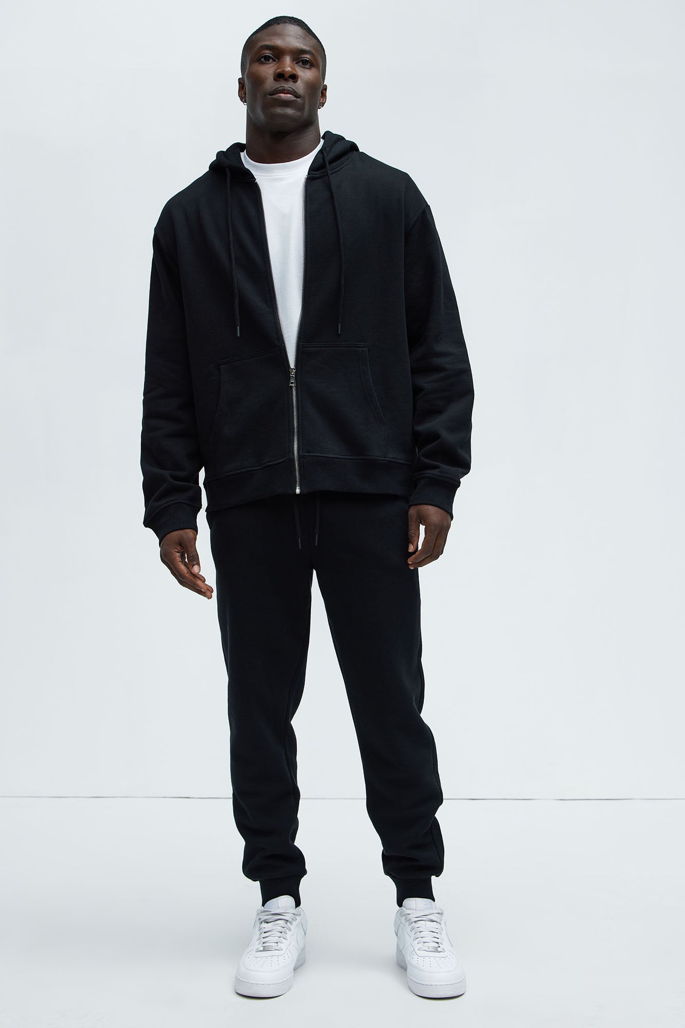Tyson Zip Up Hoodie - Black