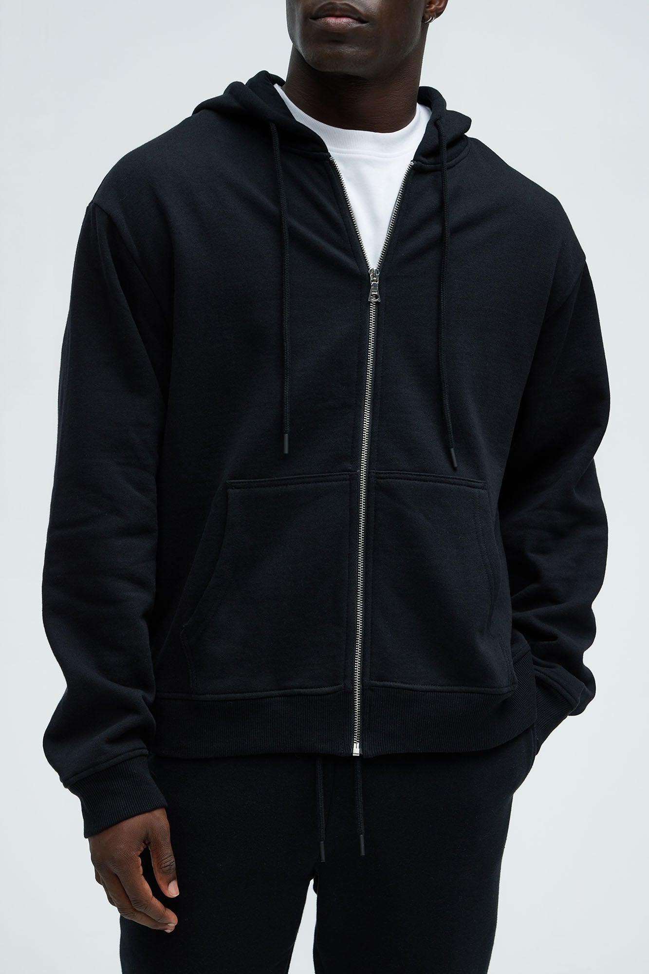 Tyson Zip Up Hoodie - Black