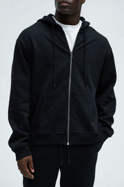 Tyson Zip Up Hoodie - Black