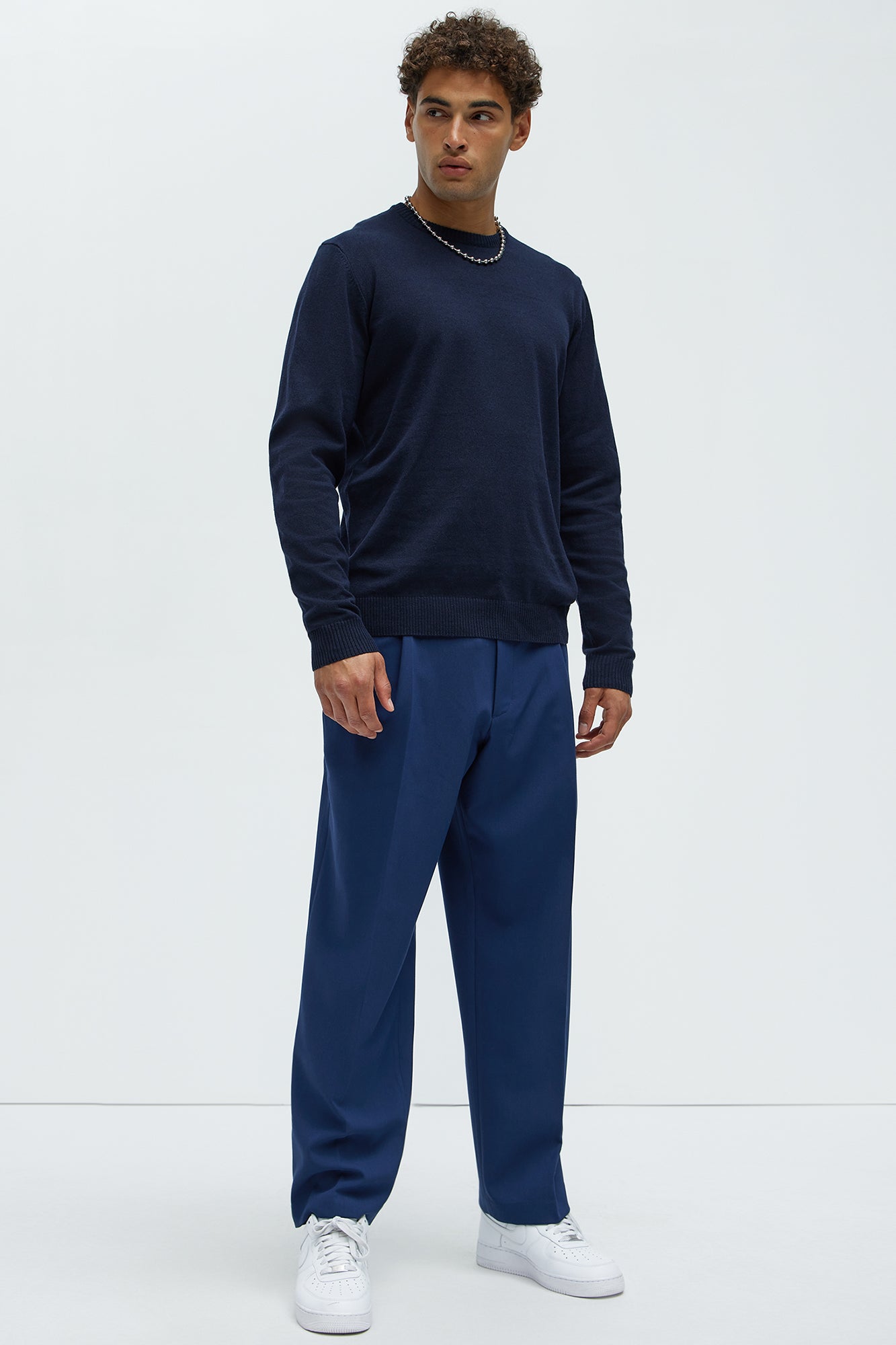 Cozy and Cool Crewneck Sweater - Navy