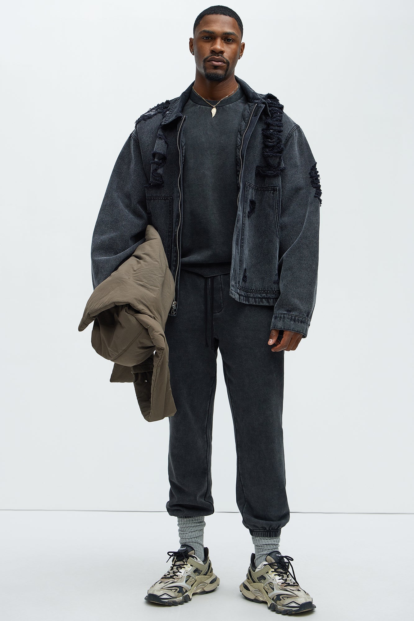 Tyson Heavy Wash Crewneck Sweatshirt - Black Wash
