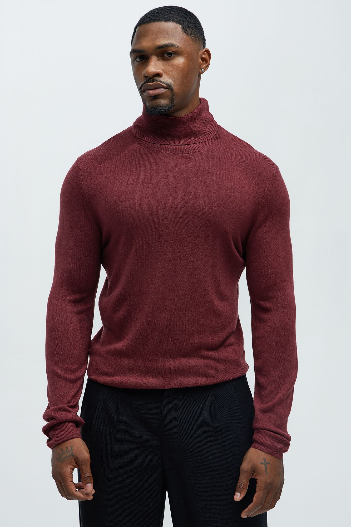 DeAngelo Turtleneck Sweater - Burgundy