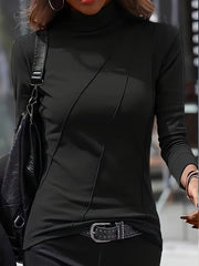 Geometric Shirt with High Neck – Elegant and Comfortable Choice for Every Day