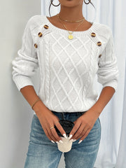 Luxe Button Sweater - Comfortable and Stylish for Every Occasion