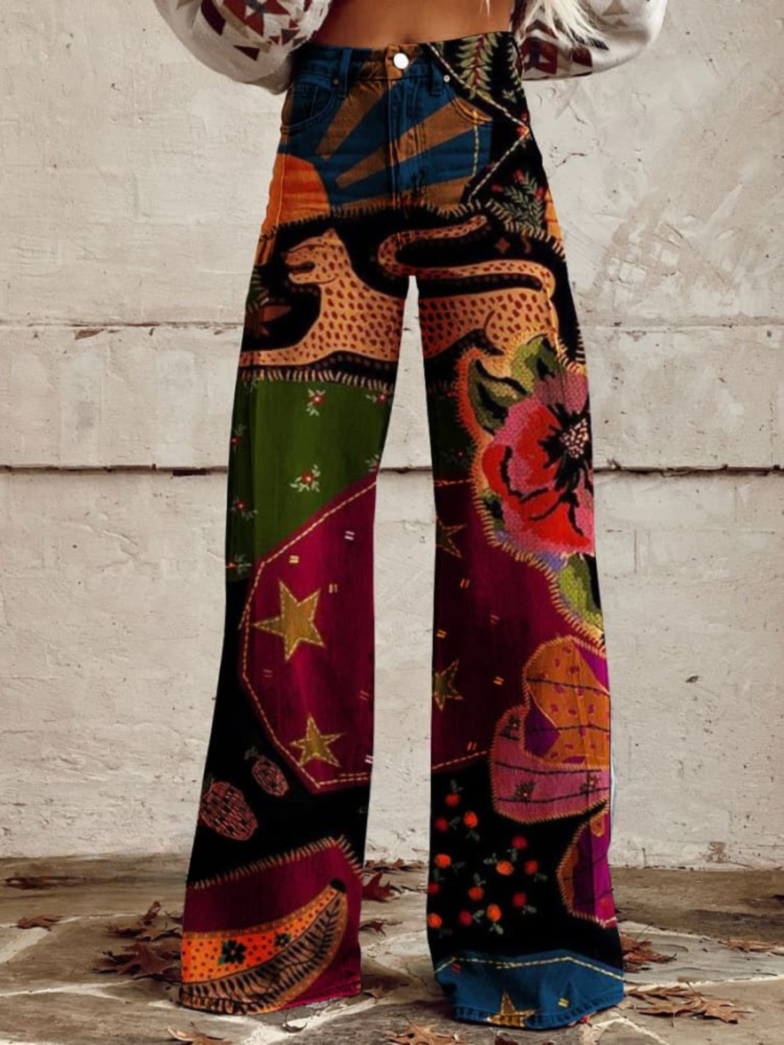 Luna Bohemian Denim Pants – For a Colorful and Creative Flair