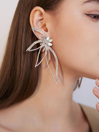Daily Drop Mart Rhinestone Butterfly Drop Ear Cuff Earring 