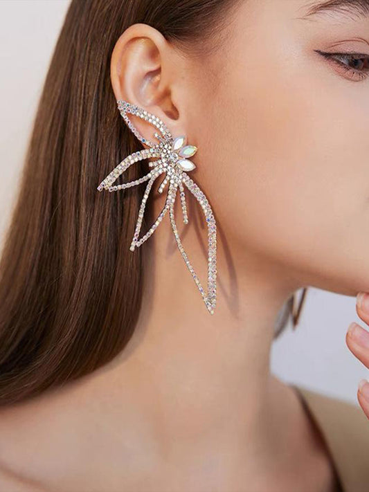 Daily Drop Mart Rhinestone Butterfly Drop Ear Cuff Earring 