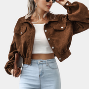 Elina - Ribbed Velvet Women's Jacket