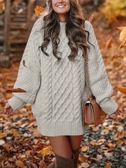 Luxe Knitted Autumn Dress - Warm, Stylish, and Comfortable